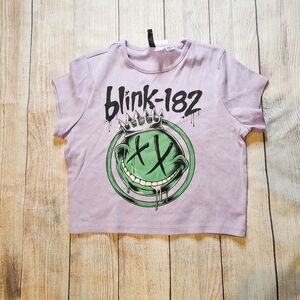Blink 182 Purple Crop Top